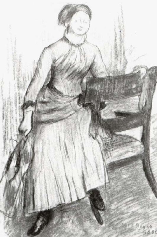 Edgar Degas Study of Helene Rouart sitting on the Arm of a Chair Germany oil painting art